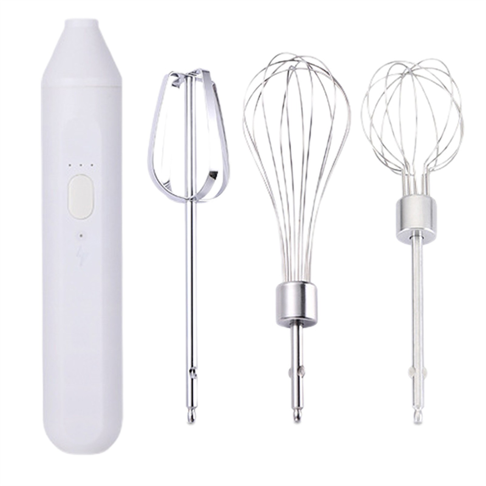 Litetao Easter Hot Sale Mini Hand Mixer Handheld Kitchen Mixer Egg Beater USB Rechargeable Hand Mixer for Baking Cake Egg White Yeast Dough Include 3 Stainless Whisk